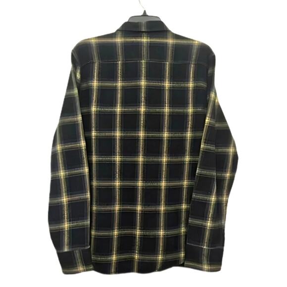 Abound Button-Up Long Sleeve Shirt Plaid Pattern Black Yellow Men's Medium NWOT - Picture 4 of 8